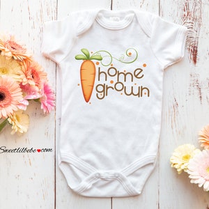 Home Grown Baby Onesie®, Newborn Onesie, Carrot Baby Bodysuit, Carrot Baby Onesie, Baby Shower Gift, Funny Baby Onesie, Coming Home Gift