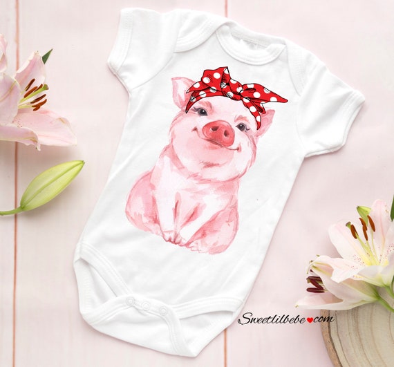 pig onesie baby
