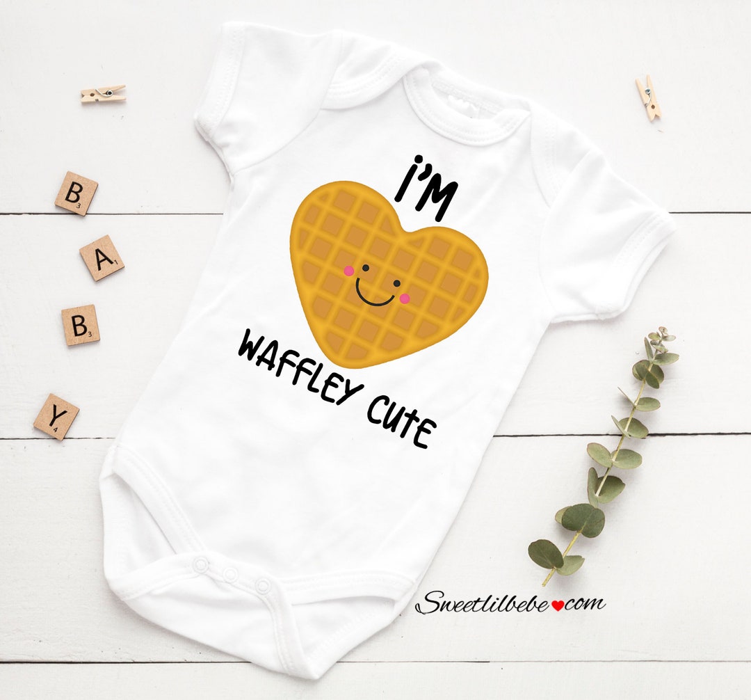 I'm Waffley Cute Baby Onesie®, I'm Waffley Cute Baby Bodysuit, Waffle