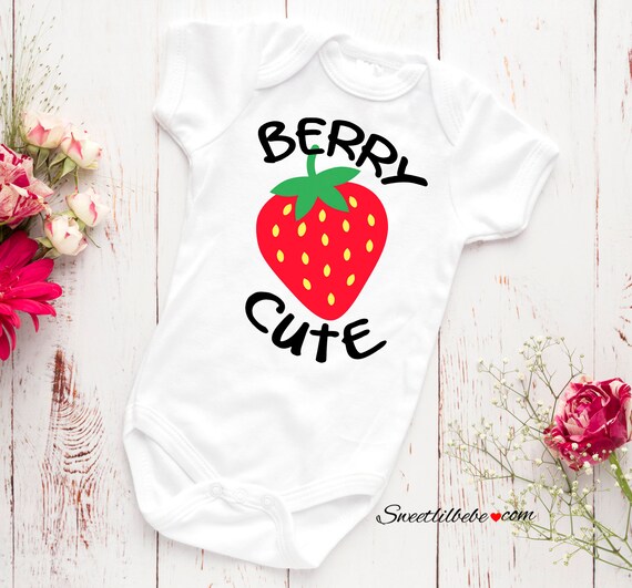 strawberry onesie baby