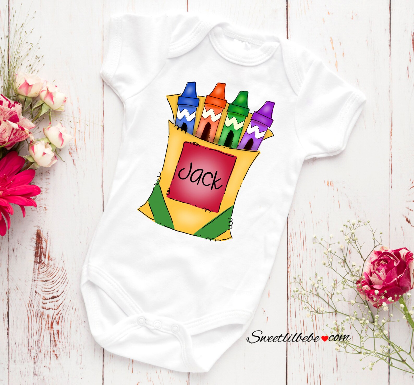 Crayon Box Baby Onesie® Crayons Baby Onesie Crayon Box Baby Etsy