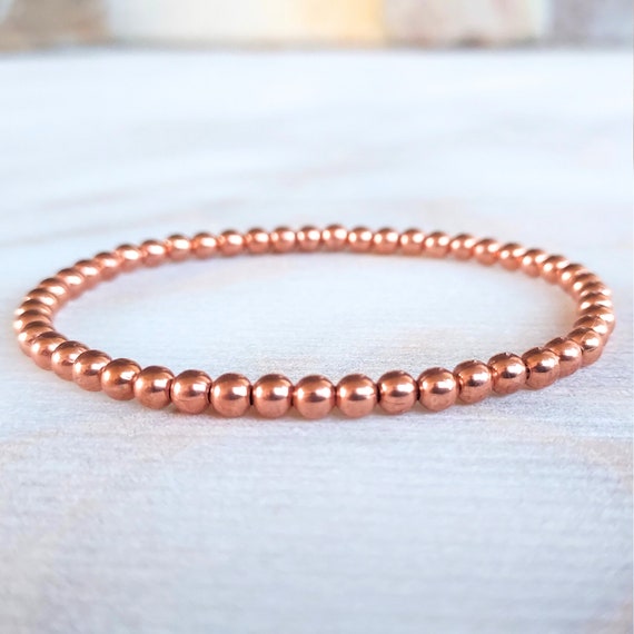 Thin Copper Bangle with Bead Thin Copper Bangle with Bead