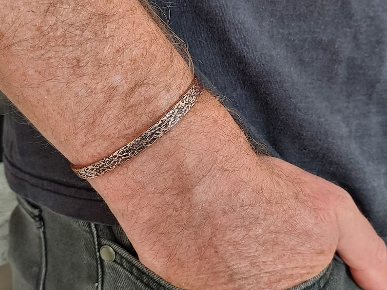 Mens Copper Bracelet Solid Copper Cuff Bracelet for Men Etsy UK