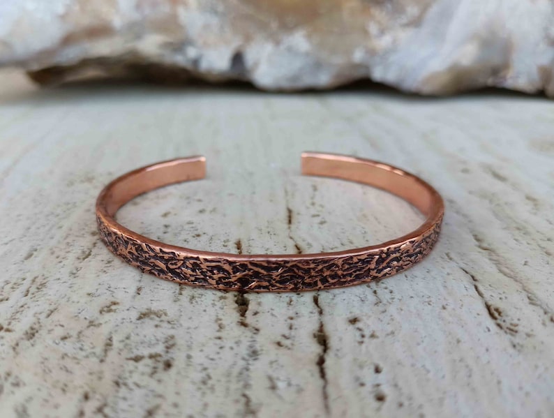Mens Copper Bracelet Solid Copper Cuff Bracelet for Men Etsy UK