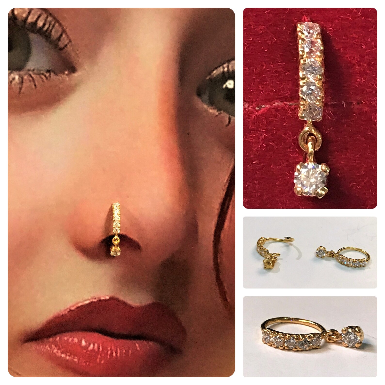 Gold round nose ring price Clearance