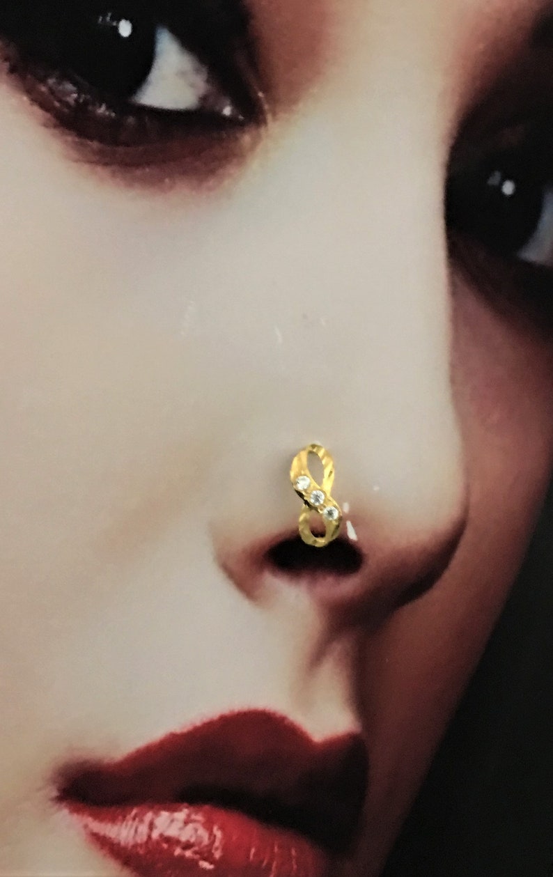 Beautiful Nose Stud in 18carat Pure Yellow Gold