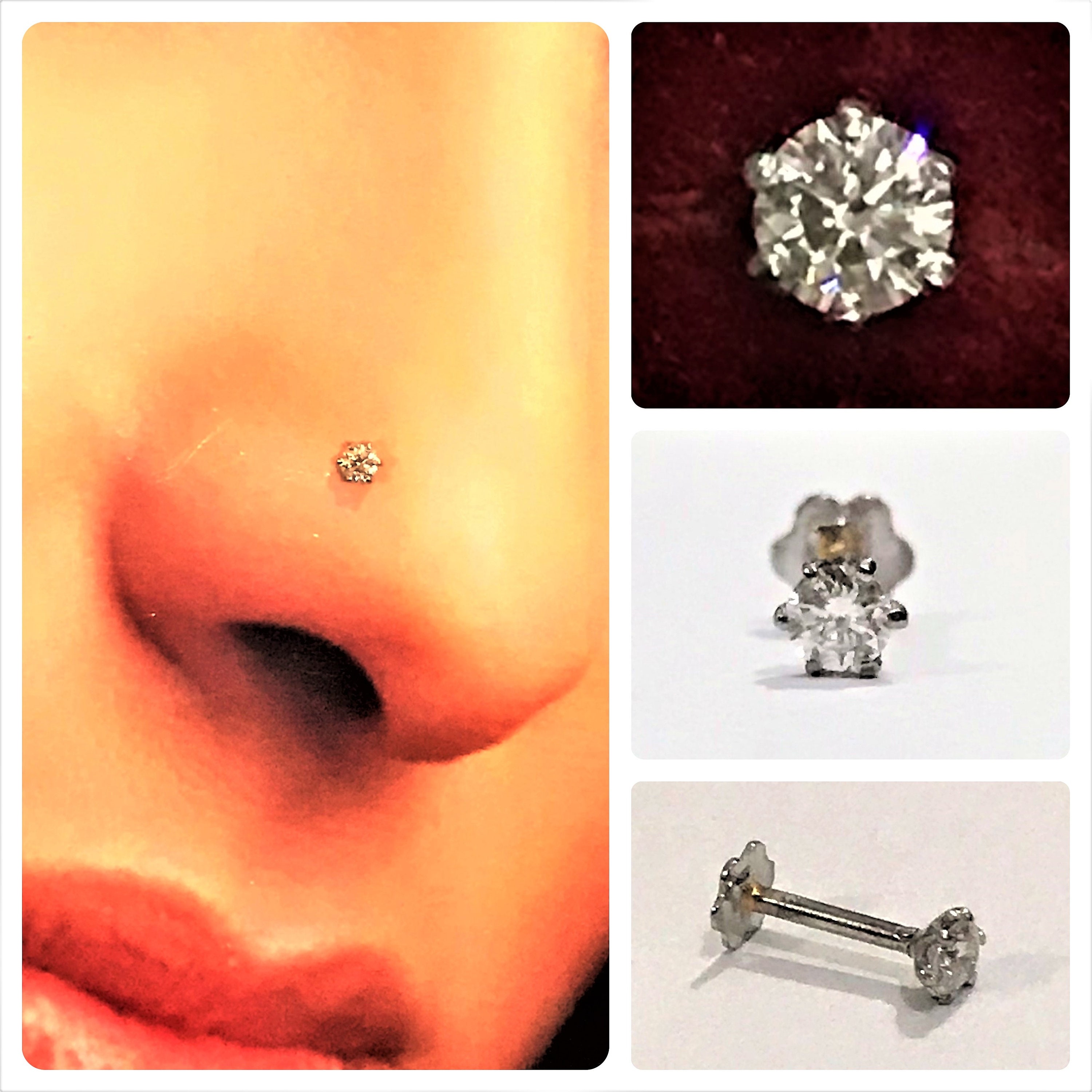 Real Certified Diamond Nose Pin in Pure 21carat Yellow Gold Etsy