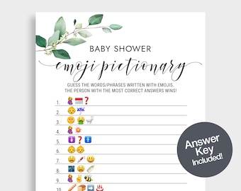 Baby Shower Emoji Game Instant Download Printable Baby - Etsy