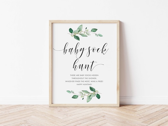 Baby Sock Hunt Game, Succulent Greenery Baby Shower (digital Download) -  Etsy