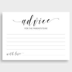 Consejos para padres para imprimir, tarjeta de consejos para baby shower, tarjeta de consejos para padres, tarjetas de consejos para padres