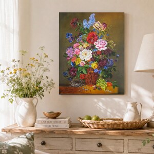 Original Flowers Oil Painting, Hand-Painted Floral Still Life Canvas Art image 3