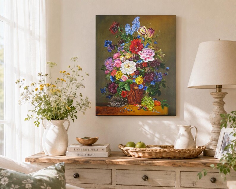 Original Flowers Oil Painting, Hand-Painted Floral Still Life Canvas Art image 3