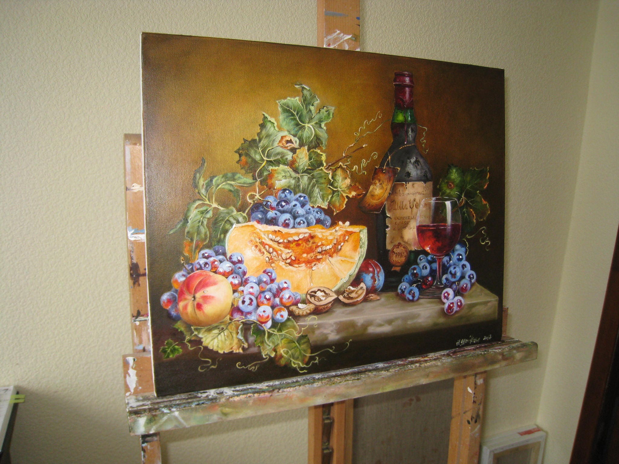 Luxury Wine – Original Painting on canvas Painting by Gardani (2022) :  Painting Oil on Canvas - SINGULART