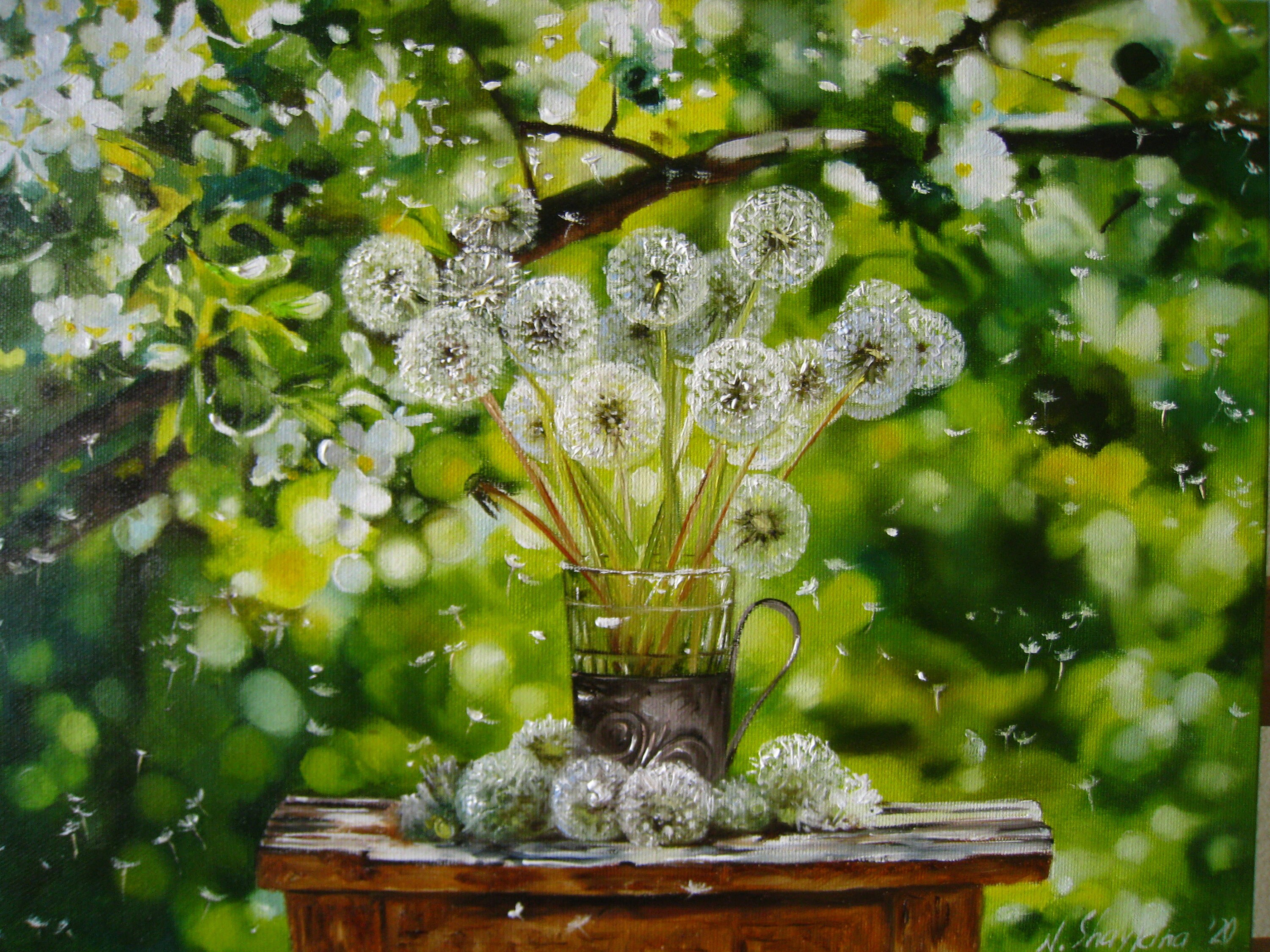 Spring Flowers Painting Spring Original Painting Oil Canvas Etsy