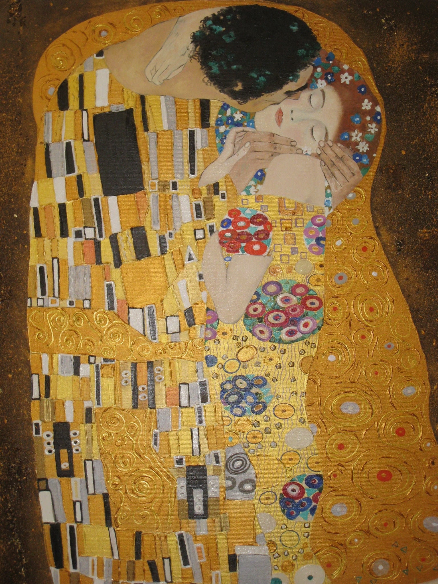 The Kiss Klimt the Kiss Painting by Gustav Klimt Oil Painting - Etsy