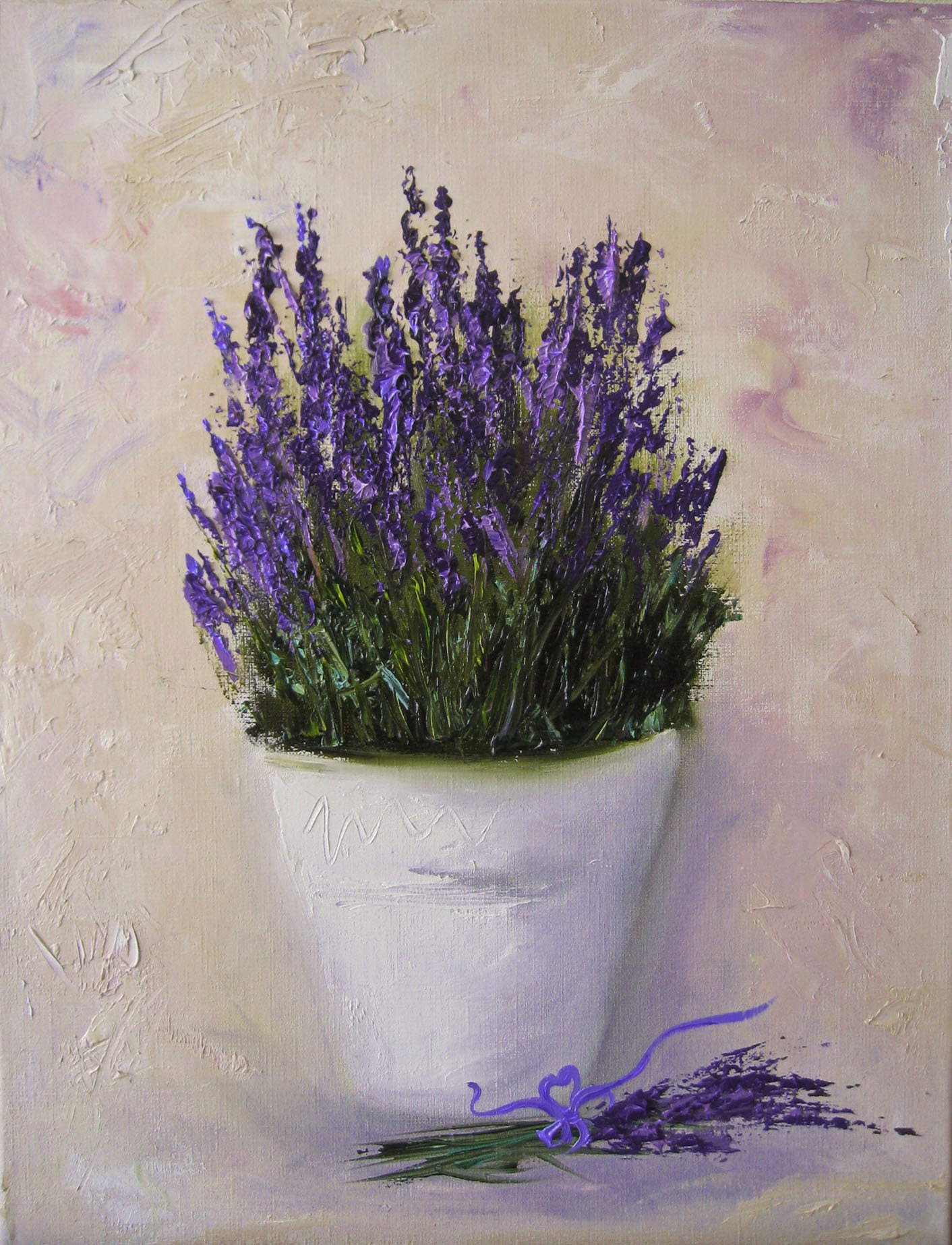 LAVENDER PAINTING OIL Flowers Painting Original Canvas Art Etsy