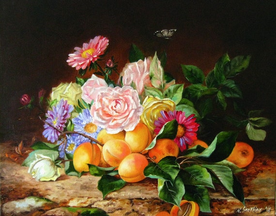 CUSTOM PAINTING ORIGINAL Oil Painting of Flowers on Canvas | Etsy