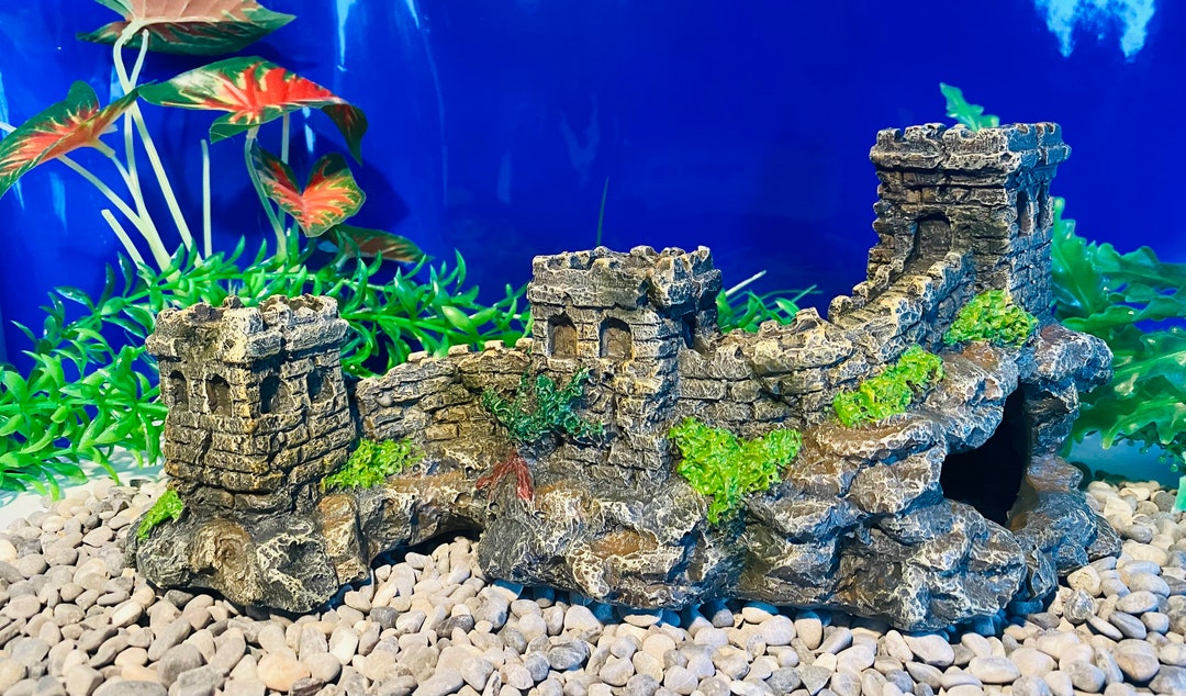 Castle Wall Statement Medieval Aquarium Ornament With Etsy