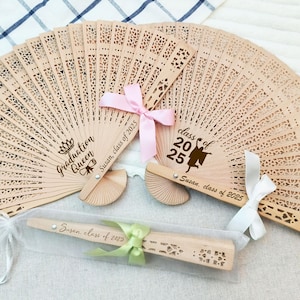 Personalized Hand Fans Graduation Favor for Graduate/Custom Graduation Fans/Personalized Graduation Gifts/Summer Party Fans/Class of 2025
