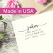 Custom Return Address Stamp, Calligraphy Address Stamp, Housewarming Gift, Client Gift, Family Address Stamp, New Home gifts, AD002 
