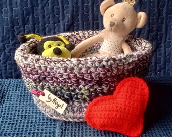 Handmade Crochet Basket – Customizable Colors