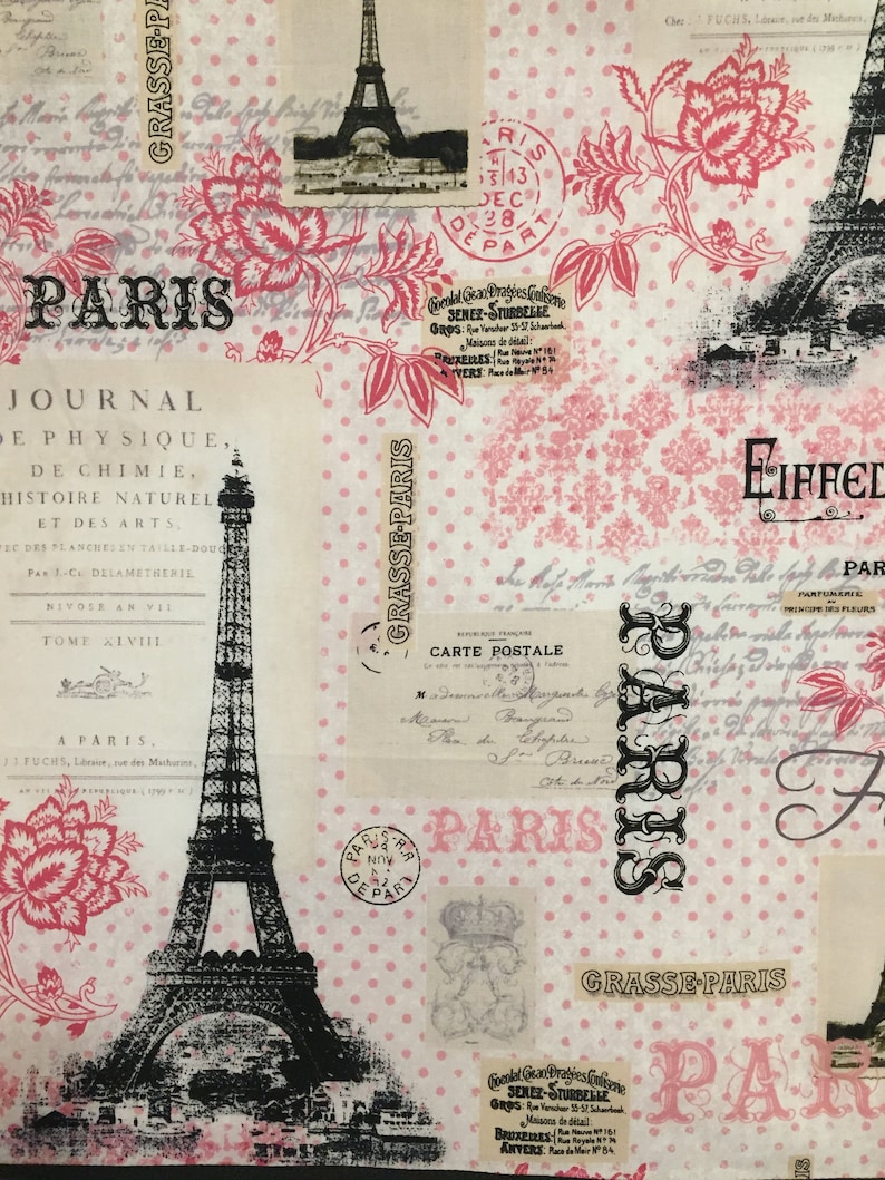 SET Motherdaughter Grandmothergranddaughter Adultchild Matching Paris Eiffel Tower Pink Polka Dots Aprons