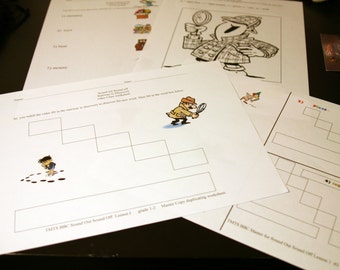 Reproducible worksheet 4PK Sound off Sound out Lesson 01
