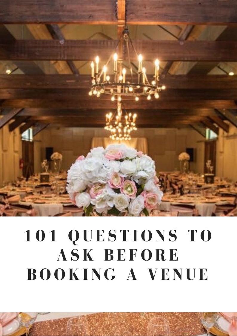 101 Questions to Ask BEFORE Booking a Venue - Etsy