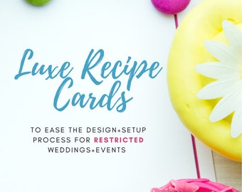 Tarjetas de recetas para la planificación de eventos- Configuraciones de eventos covid