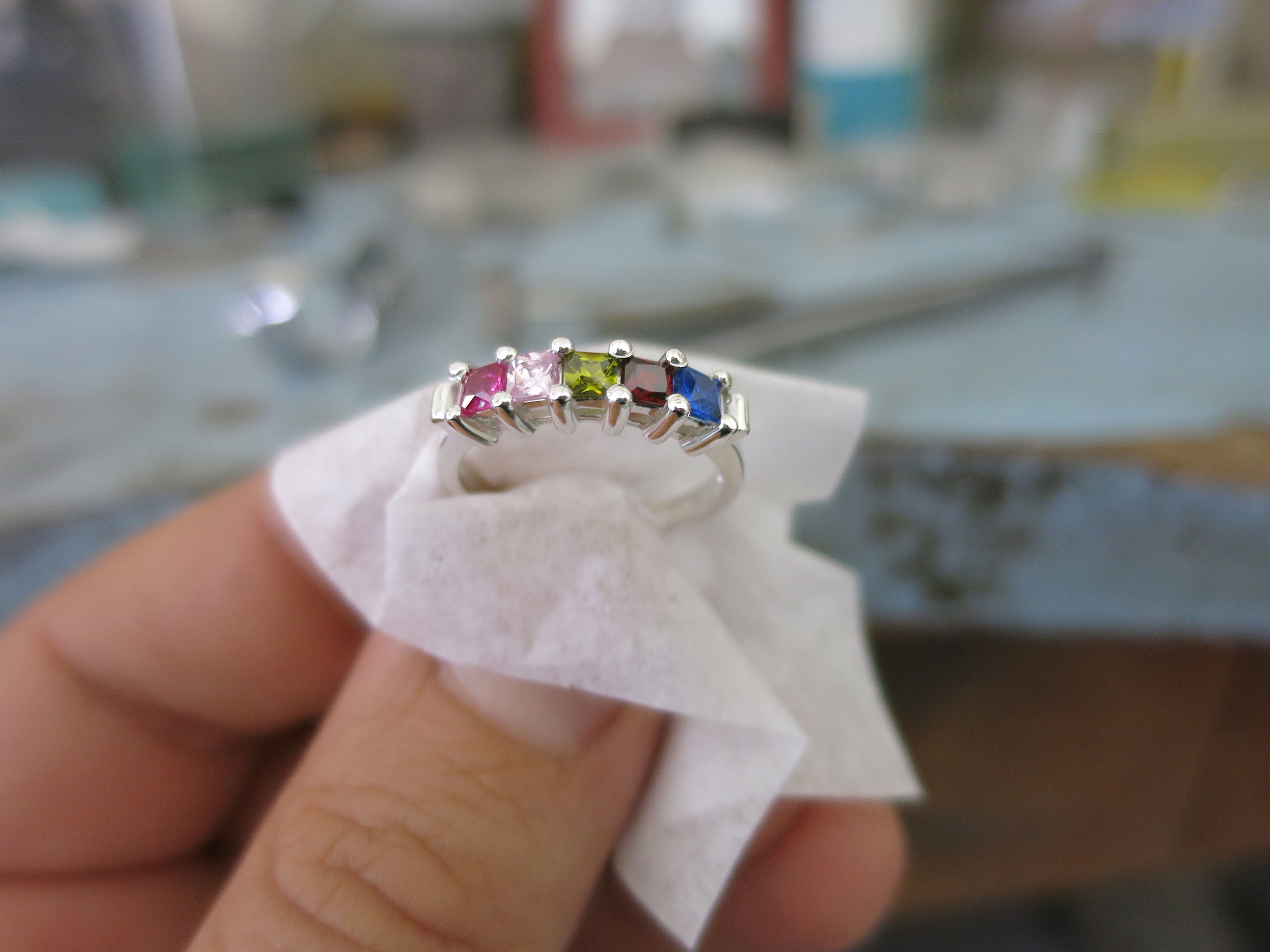 Princess Cut Stones Mother s Day Family Ring 1 5 Birthstones Sterling Silver Family Jewelry Etsy Australia