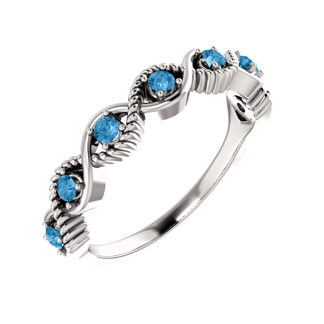 polygon ring | gokstone Images High Quality Grahic 7 Stones Stackable Accented Ring Sterling Silver, Personalize With ...
