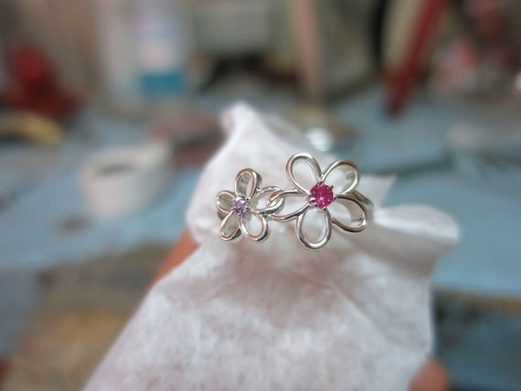 SILVER925 2STONES DESIGN RING/シルバー/リング