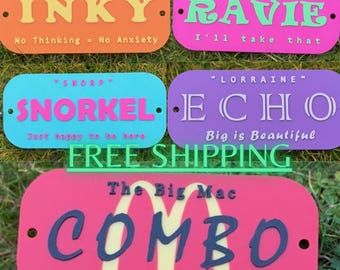 Custom Ruffland Kennel Name Plate | 3D Printed Pet Crate Tag, Personalized Dog Label