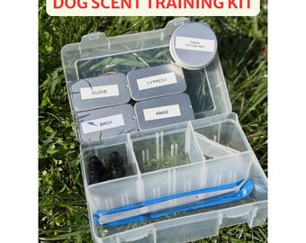 Complete Nosework Training Kit | Dog Scent Detection Starter Set with Oils, Magnetic Tins & Tools