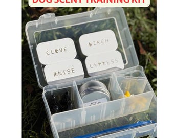 Complete Nosework Training Kit | Dog Scent Detection Starter Set with Oils, Magnetic Tins & Tools