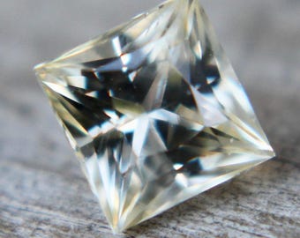 Natural Pale Yellow Sapphire | Princess Cut | 5.20x5.00 mm | Loose Sapphire | Unset Unheated Gemstones | Engagement Ring | Sapphire Rings