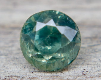 1.71ct Natural Green Sapphire Round — Unheated Madagascar SI (6.12mm) — Loose Sapphire for Engagement Ring