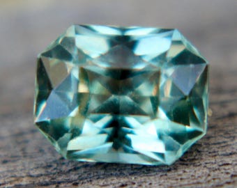 Natural Green Sapphire | Emerald Cut | 6.42x5.08 mm | 1.15 Carat | Unheated Sapphire | Engagement Rings | Jewellery Making Gemstones