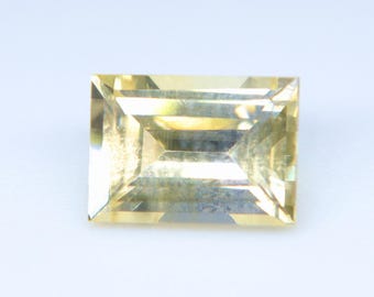 Natural Yellow Sapphire 1.30ct Rectangular Step Cut | Unheated Ceylon VS | Loose Gemstone for Fine Jewelry & Engagement Rings