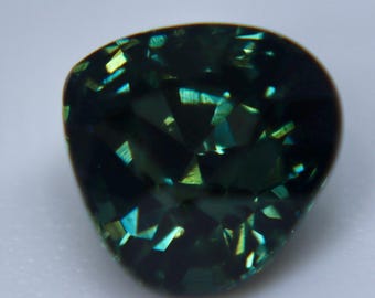 Natural Green Sapphire 1.27ct, Untreated Madagascar Pear Cut Loose Gemstone