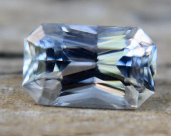 Natural White Sapphire With Slight Blue Hue | Emerald Cut | 1.45 Carat | 7.80x4.85 mm | Engagement Rings | Gemstones Jewellery | Sapphires