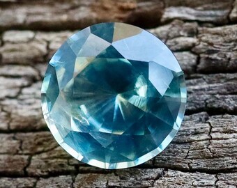 Natural Blue Green Sapphire  | Round Cut | 1.03 Carat | 6.25 mm | Loose Gemstones | Natural Sapphire Rings | Natural Gemstones