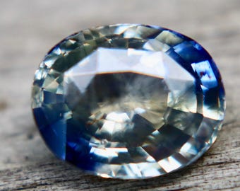 Natural Bi-Color Sapphire 3.04ct Oval Cut Unheated Yellow Blue Loose Gemstone for Engagement Ring Pendant Jewelry