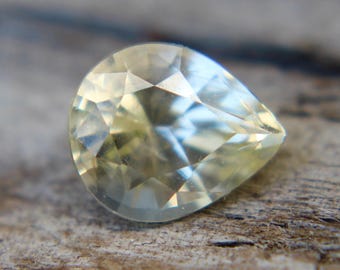 Natural Yellow Sapphire | Pear Cut | 6.32x5.23 mm | Engagement Ring | Sapphire Ring | Loose Sapphire | Natural Gemstones Rings
