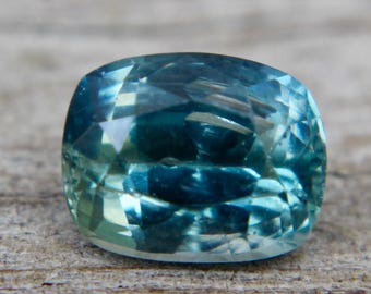 Natural Blue Green Sapphire | Cushion Cut | 1.10 Carat | 6.50x5.15 mm | Teal Sapphire | Crystal | Gemstones | Jewellery Making