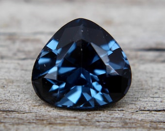 Natural Blue Spinel Gemstone: Trillion Cut, 1.38 Carat (7.40x6.71 mm)
