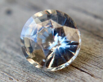Natural Pale Peach Sapphire | Round Cut | 1.52 Carat | 6.80 mm | Engagement Ring | Wedding Ring | Jewellery Making Accessories |