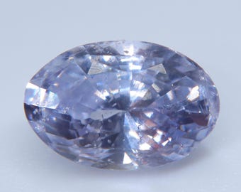 2.98ct Natural Pale Purple Sapphire, Unheated Ceylon Sapphire, Oval Lavender Gemstone, Loose Sapphire for Custom Jewelry
