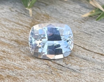 Natural White Sapphire | Cushion Cut | 7.00x5.72 mm | 1.35 Carat | Loose Gemstone | Unheated Sapphire | Engagement Rings