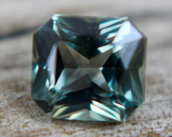 Natural Green Sapphire | Asscher Cut | 5.31x4.90 mm | 1.06  Carat | Loose Sapphire | Ceylon Sapphire | Engagement Rings | Natural Gemstones